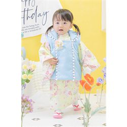 1歳着物【黄ベビ被布】