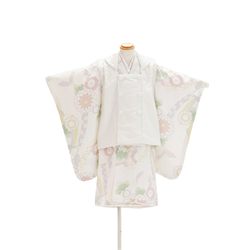 3歳女児着物【白被布はな】