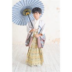 5歳男児着物【茶袴たか】