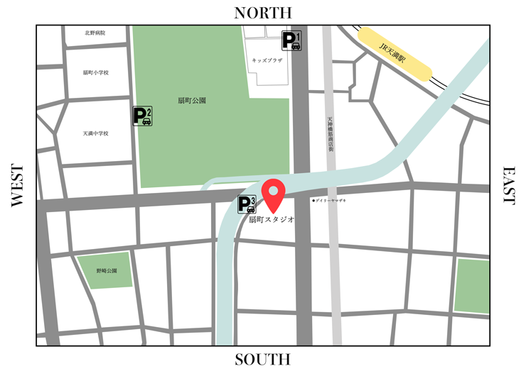 扇町スタジオの周辺地図